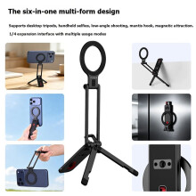 Flymile for Magnetic Phone Tripod, Folding Stand, Multi-Functional Desktop Extension and Fixing Clip Accessories