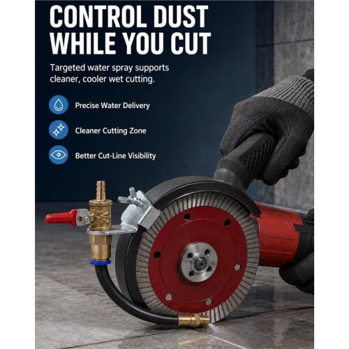 Angle Grinder Dust Remover Water-Sprayer Two-Mode Misting Attachment ,for Wet Cutting Tile, Concrete, Marble Us Plug 1