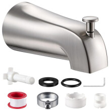 Universeller Wannenauslauf mit Umsteller, für 1/2"-Kupferrohre zum Aufstecken, 1/2"-IPS- und 3/4"-IPS-Gewinde, Teile für Badewannenarmaturen