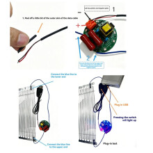 Mosquito Killing Lamp Motherboard 3.7-5V Dual 4000V Capacitors with UV LED DIY Accessories