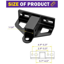 1-1/4"-Nullwendekreismäher-Anhängerkupplung, 6 mm Dickere Anhängerkupplung für Rasenmäher mit 1,25"-Aufnahme