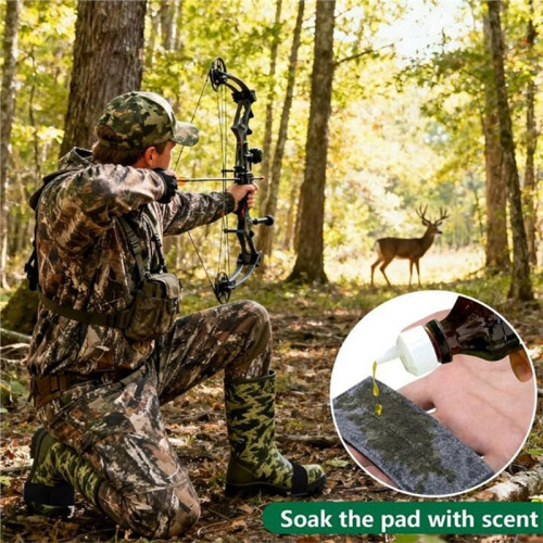 Hunting Boot Scent Pad, Elastic Hook-Loop Deer Attractant Scent  Strap, Portable Outdoor Hunting Boot Accessory 2