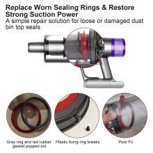 Dust Bin Top Seal Replacement Compatible with V11 V15 V15s Detect Vacuum Dust Bin Gasket Repair Kit