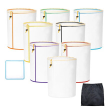 8-Piece 5-Gallon Reusable Nylon All-Mesh Filter Bags for Hydroponics, Gardening, 220 to 25-