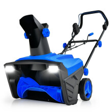 Electric Snow Blower with LED Lights Clearing Machine 118 x 51 x 96 cm Blue + Black