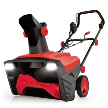 Electric snow blower with LED lights & 15 A motor 50 cm working width 25 cm working height Red + Black