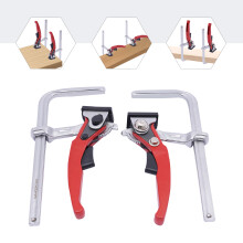 Lot de 2 Serre-joints à cliquet pour rail de guidage, 160x60mm, haute résistance pour menuiserie et atelier