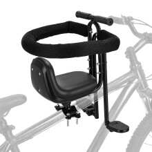 Front Child Bicycle Seat for 1-7 Years, Adjustable Bike Child Seat 50kg, Forward-Facing Seat with Protective Bar, Footrests & Padded Backrest