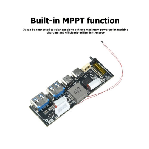 Placa-Mãe DIY para Power Bank PD100W 3-5S PD 100W com Tela Colorida TFT de 1,47 Polegadas