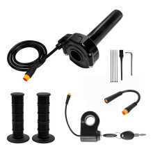 Full Twist Throttle 3 Pin for Qlife,12V-72V Ebike Throttle Kit for Lectric Jasion HappyRun Freego Dirt Bike Scooter