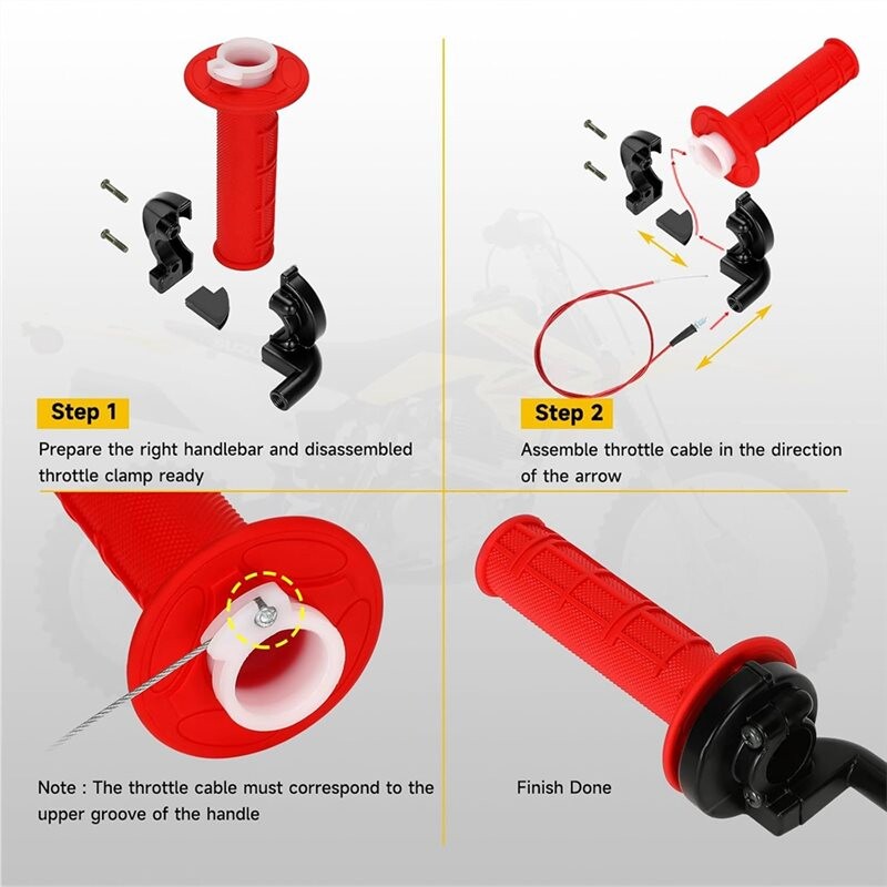 Brake Lever Cable Folding Clutch Handle Throttle Grips Cable Kit for ...