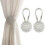 Silver Magnetic Curtain Tiebacks Alloy Plastic No Drill Decor Curtain Binding Strap Window Accessory 1