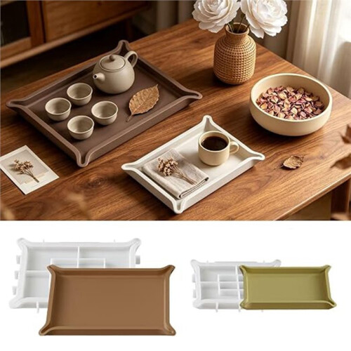 Silicone Resin Casting Mold - Rectangular Tray Mold for Organizer, Dresser, Desk Display, Smooth Release, Reusable S 2