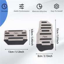 2Pcs Gas Accelerator Pedal and Brake Pedal Cover Foot Pad Non-Slip for Universal Automatic Transmission Car