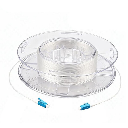 LC/UPC Singlemode-Glasfaser-Patchkabel für Den Innenbereich, Transparent, G657A2, Unsichtbar, Singlemode, Einadrig, 50 M