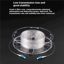 LC/UPC Indoor Single Mode Fiber Patch Cord Indoor Transparent Fiber G657A2 Invisible Singlemode Single Core Jumper 30M