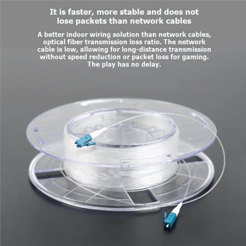 LC/UPC Singlemode-Glasfaser-Patchkabel für Den Innenbereich, Transparent, G657A2, Unsichtbar, Singlemode, Einadrig, 30 M 1