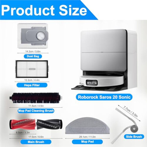 21 Accessoires pour Aspirateur Robot pour  Saros 20 Sonic 1