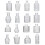 Living And Home Pack of 16 Small Glass Bud Vase Set 1