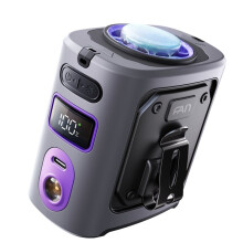 Ventilateur de Taille Rechargeable Ă Clip avec Plaque de Refroidissement par Glace, Ventilateur de Ceinture Portable Mains Libres pour le Camping, 1