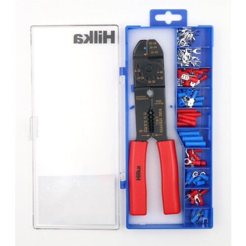 Hilka Hilka 8.5 Inch Crimping Tool Terminal Set 100 Pc 2