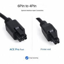 Ace Pro 6Pin to 4Pin Connection Cable for Kobra 3 / 3 MAX / 3 V2 / S1 / S1C Data Cable 3D Printer Parts