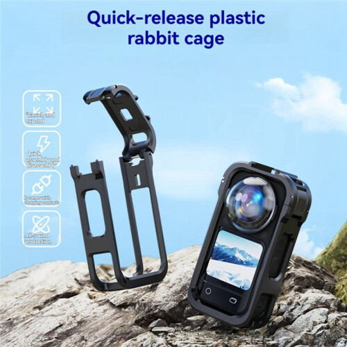 Protective Frame for  X6 Camera Rabbit Cage with Charging Contacts Extended Frame Quick Release Protective Frame 2