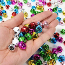 Glöckchen zum Basteln, Große, Bunte Glöckchen für Weihnachten, Fröhlich Klingende Bastelglöckchen für Kränze, 120 Stück