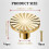10 PCS Gold Drawer Knobs, Gold Door Knobs, Petal Shaped, with 10 Screws, for Home Decorators 6