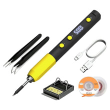 Professional-Grade USB Soldering Iron with A Digital Temperature Range of 200-500C, for PCB Repair