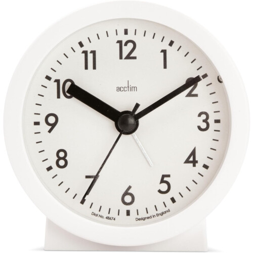 Acctim Acctim Gaby Small Analogue Alarm Clock White