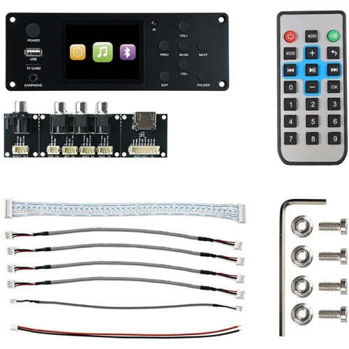 2.8" Color Screen  Lossless Audio Decoder Board Car FM Radio Support I2S Digital Audio Output Player Black 1