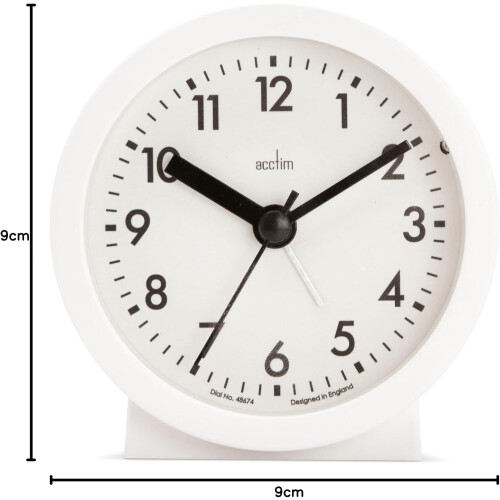 Acctim Acctim Gaby Small Analogue Alarm Clock White 1