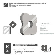 Lames de Couteau à Double Tranchant Portables pour le Travail Du Bois R1 R1.5 R2 R2.5, Outil Manuel de Finition des Chants pour le Placage de Bois