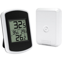 Termômetro Digital Sem Fio para Ambientes Internos e Externos, Ideal para Estufas e Residências.
