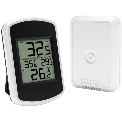 Termômetro Digital Sem Fio para Ambientes Internos e Externos, Ideal para Estufas e Residências.