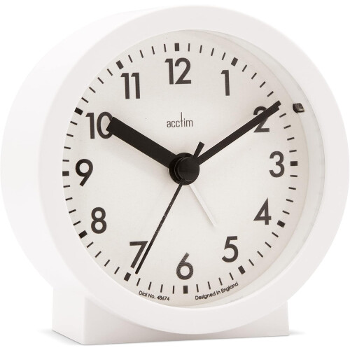 Acctim Acctim Gaby Small Analogue Alarm Clock White 2