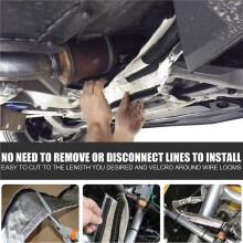Heat Shroud Sleeve, 15mm I.D. X /10FT Heat Shield Engine Heat Insulation for Automotive Protection
