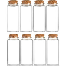 8 Stück 130 Ml Glasflaschen mit Korkenverschluss, Gebetsflaschen mit Bibelversen