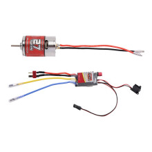 RC Brushed Motor, 550 High Torsion Low Noise Motor 27T-10500rpm 3.17mm D Daxis with 60A Brushed ESC for RC Car