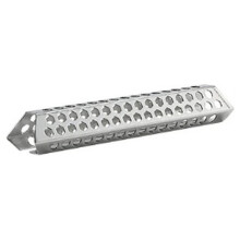Stainless Steel Wood Rack with Ventilation Holes - Reusable Metal BBQ Accessory, Campfire Stand for Outdoor Cooking S