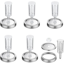 Fermentatiedeksels, Luchtsluisdeksels voor Mason Jars met Brede Opening (237-1,9 Liter) voor Fermentatie, voor Mason Jars met Brede Opening (2,4-1,9