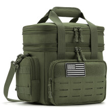 Sac isotherme tactique vert, sac à lunch robuste et étanche, grande capacité 18L pour camping et extérieur