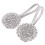 Silver Magnetic Curtain Tiebacks Alloy Plastic No Drill Decor Curtain Binding Strap Window Accessory 1