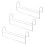 3 Pack Staggered Closet Hanger Rod, Space Saving Iron Wardrobe Organizer Rack for Home 1