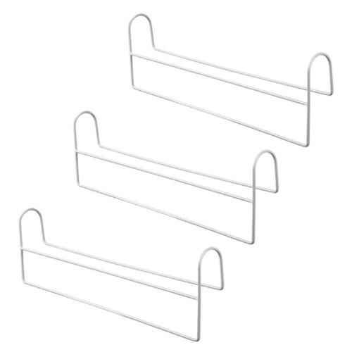 3 Pack Staggered Closet Hanger Rod, Space Saving Iron Wardrobe Organizer Rack for Home