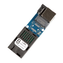 1.25G Gigabit Fiber Transceiver Module SC 1 Optical 1 RJ45 Port Fiber Transceiver Fiber Media Converter Module 1550nm