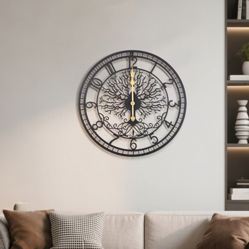 Living And Home Metal Minimalist Arabic Numerals Wall Clock