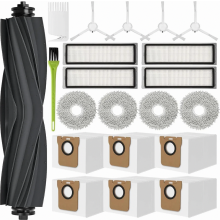 Zubehörset für den L10s Ultra Staubsauger, 6 Staubbeutel, 4 Wischpads, 1 Hauptbürste, 4 Filter, 4 Seitenbürsten