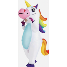 2er-Pack aufblasbares Einhornkostüm, Ganzkörperanzug zum Aufblasen für Halloween, Cosplay und Karneval, Erwachsenengröße